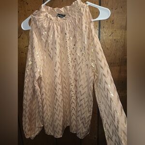 Elegant Gold Patterned Women's Top